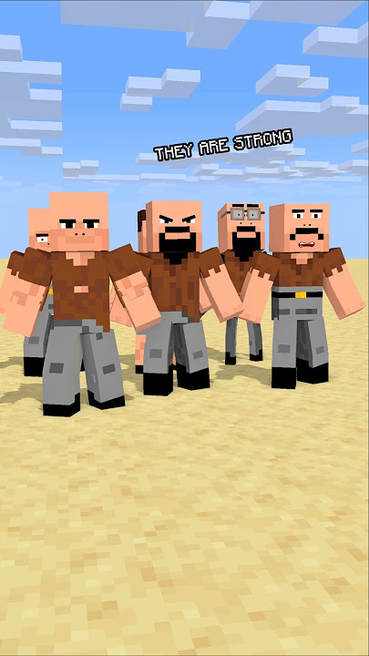 Herobrine And Friends With The Visitors #friendship #shorts #trending #anime