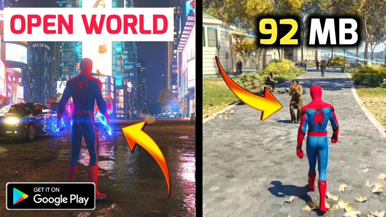 Top 5 High Graphics Spiderman  Offline Games For Android || Only 100 MB || Spiderman Android Games