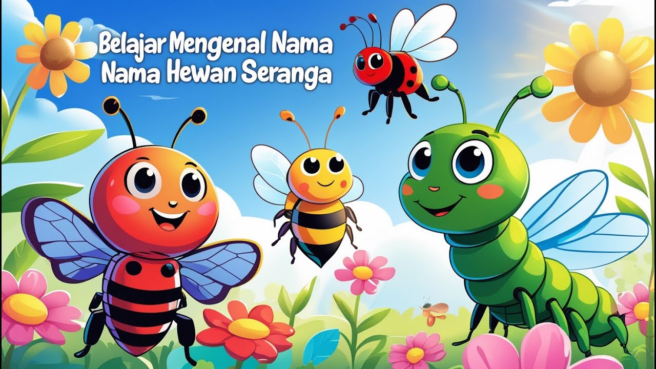 Yuk Belajar Serangga! | Video Anak Mengenal Nama-Nama Serangga dengan Gambar Menarik
