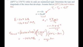 thermal stresses example problem