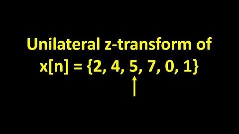 Example2 on Unilateral z-transform