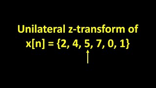 Example2 on Unilateral z-transform