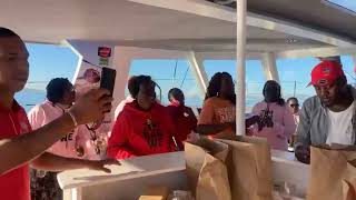 Cape Town Mothers' Day Celebrations: Enjoying the meal as we cruise the Atlantic Ocean