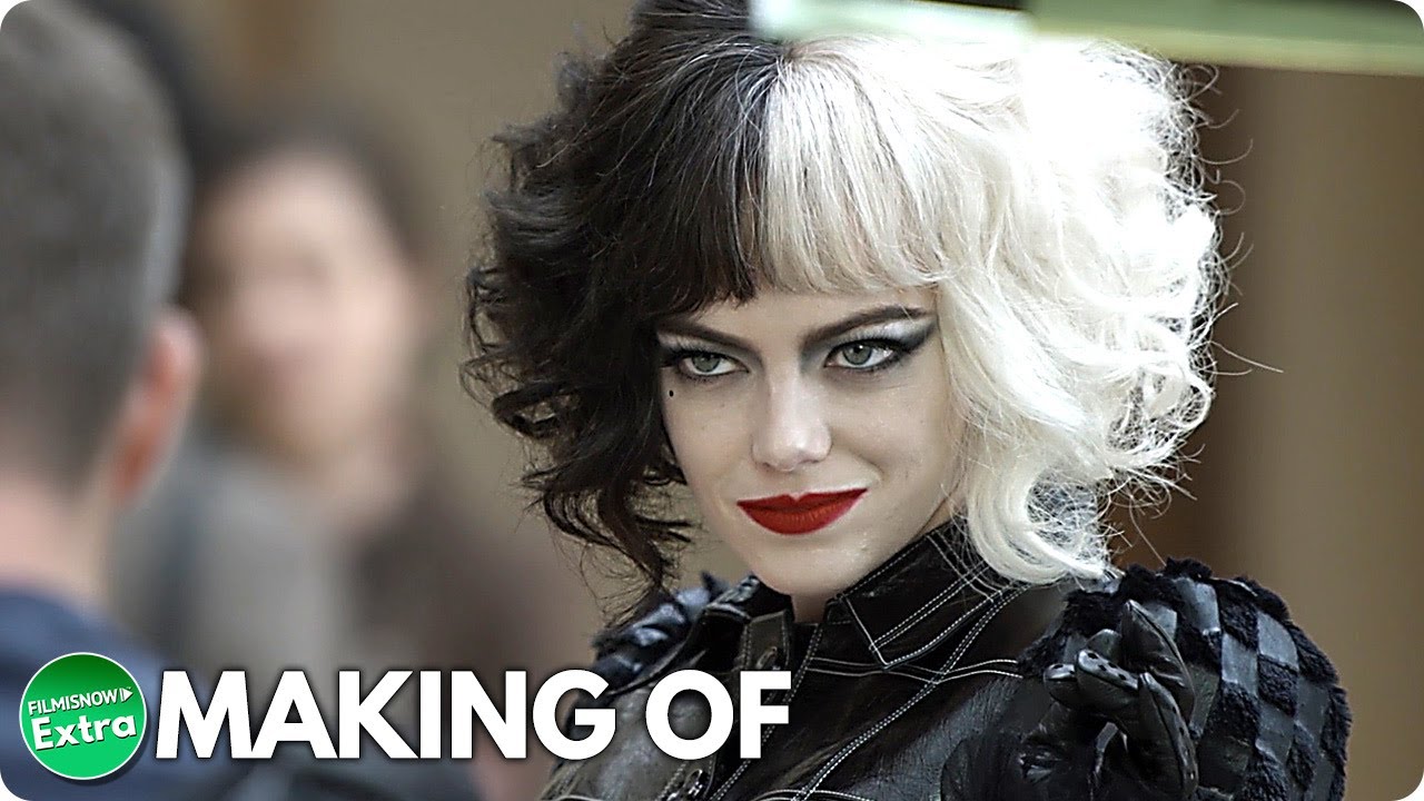 emma stone spotted while filming disney's 'cruella' movie in