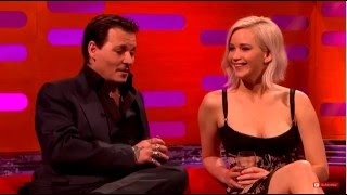 Donald Trump being commented on by Jennifer Lawrence \& Johnny Depp 05.13.2016