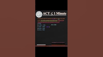 ACT Math Practice 33 - (Word Problem, Write Expressions)