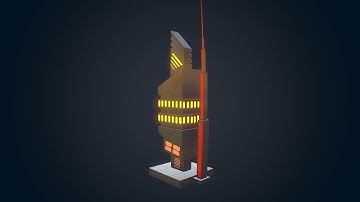 Sci-Fi Building-02 Low-poly model
