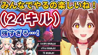 後輩3人とのスプラ3コラボで圧倒的なキル力を発揮し、ぶっころねしまくる戌神ころね【桃鈴ねね/沙花叉クロヱ/風真いろは/ホロライブ切り抜き】