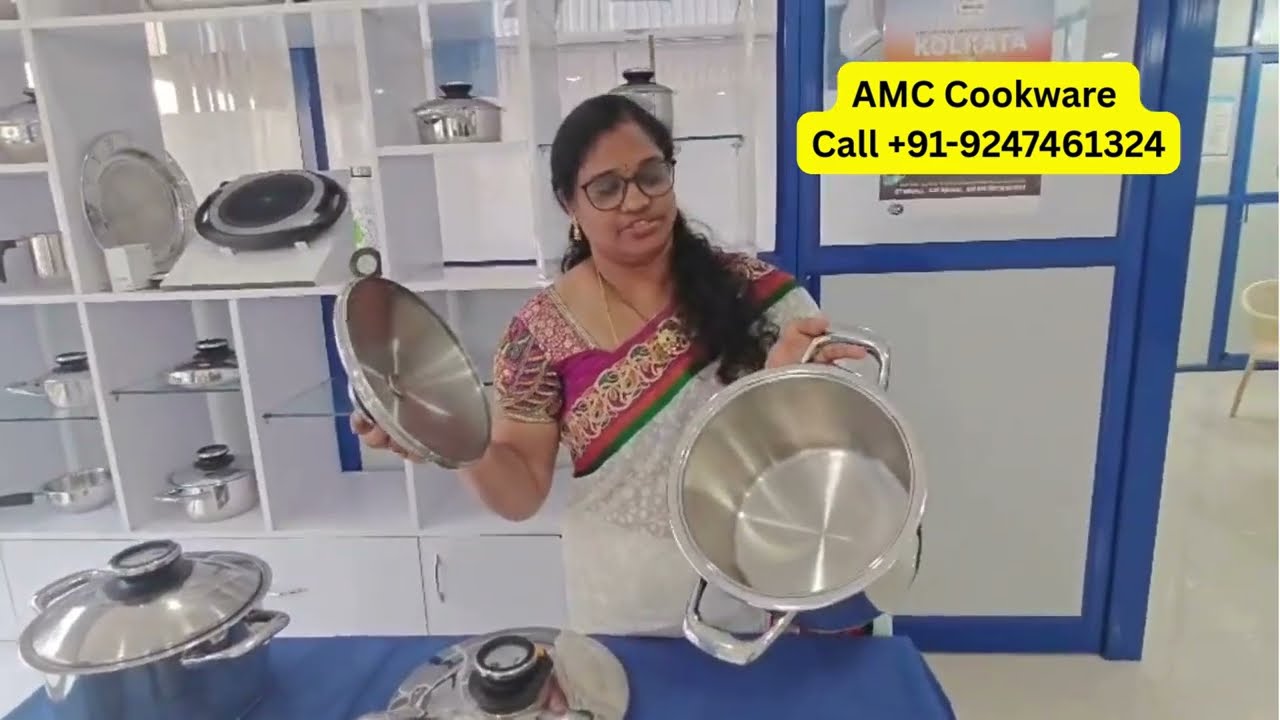 AMC 24 cm Cooking Pots Detail Information | Large Capacity Smart Cooking | Oil-Free Healthy Cooking