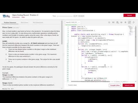 techgig | Prime Game | Solved & Passed all test cases