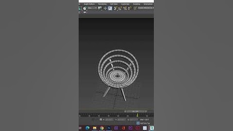 3d max spline round chair modeling