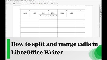 How to split and merge cells in LibreOffice Writer
