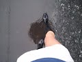ダイアナのヒールレインブーツ(黒)で早朝のお散歩