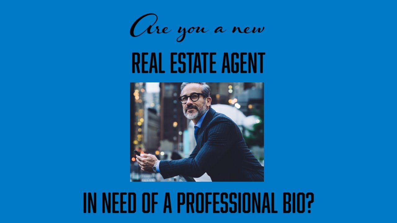 Bio for New Real Estate Agents Tips & Samples YouTube