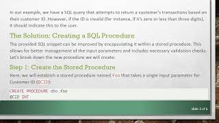 Create a Dynamic SQL Procedure with User Input Validation