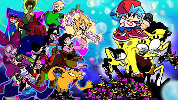 FNF Ready Or Not, Portrait, Animal But Different Characters Sing It🎵(Everyone Sings)(NEW CHARACTERS)