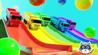 Dump Trucks, and Colors on Farm - Calming Animation for Kids and Babies