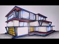 #071 - How to Draw a House in Two Point Perspective