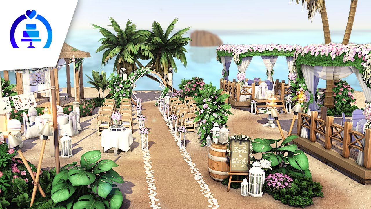 Beach Wedding 🌊💍 The Sims 4 Speed Build No Cc Youtube