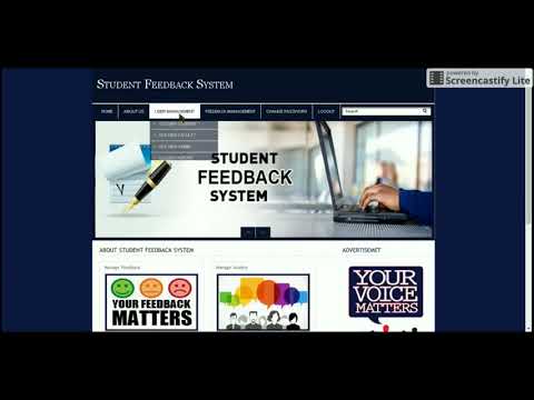 PHP and MySQL Project on Student Feedback System
