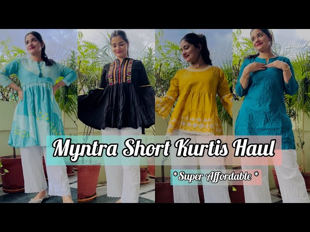 70% OFF on Anouk Bandhani Pure Cotton Short Kurti with Flared Pants on  Myntra | PaisaWapas.com