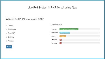 Live Poll System in PHP Mysql using Ajax