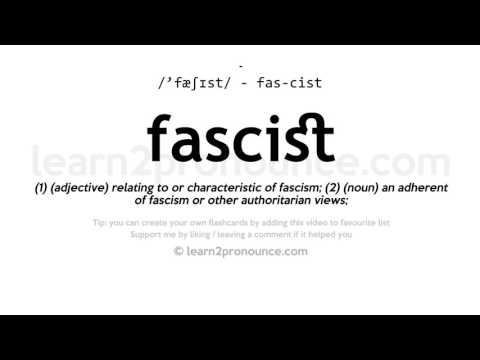 Произношение фашист | Определение Fascist
