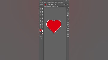 How to create heart shape in adobe illustrator | #shorts #adobeillustrator