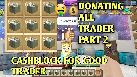 SKYBLOCK DONATING ALL TRADER PART 2 | RAPPY PRO BG