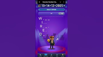 Hamster kombat|Dev Game|Daily Cipher| Solve 1000%| 13-14-12-2025| #hamsterkombat |