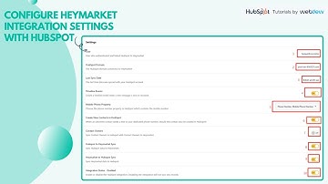 How to Configure Heymarket Integration settings with HubSpot.
