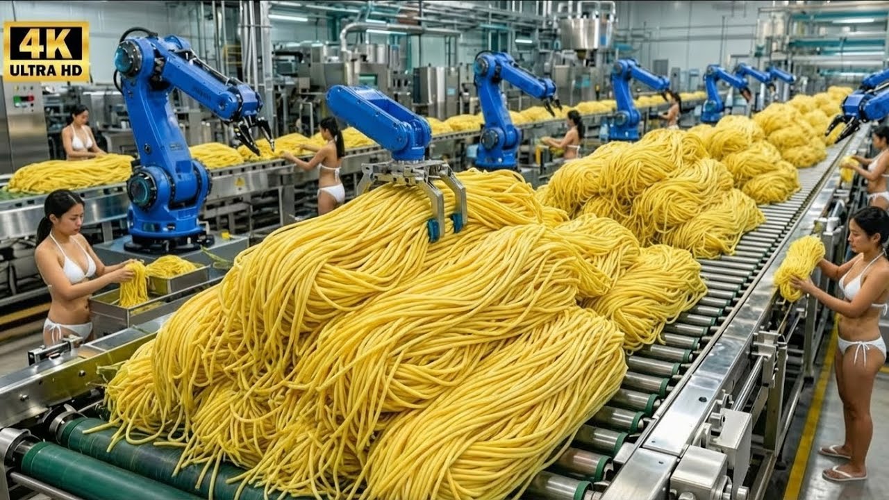 Inside the 500,000 LB Durum Wheat Plant – The HYPNOTIC Extruding of Golden Pasta (Full Process)