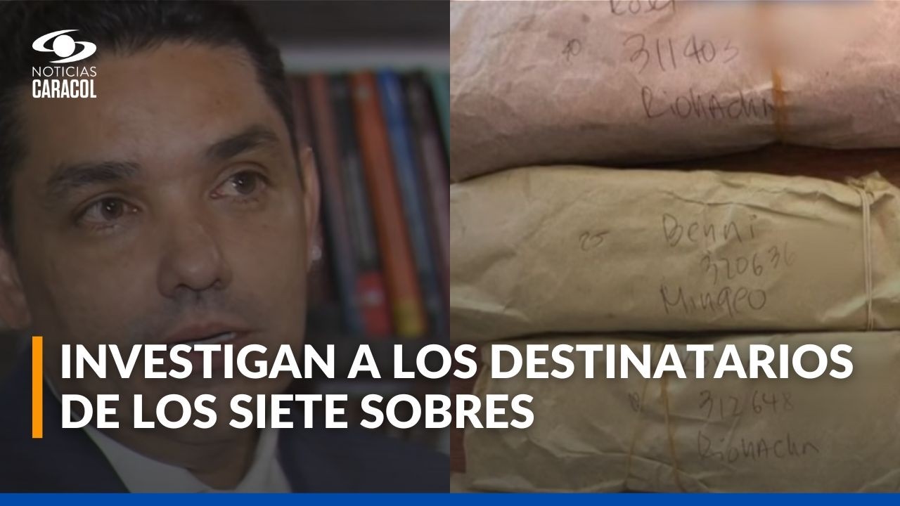 Los nombres que iban en 7 sobres marcados con los $ 145 millones incautados a escolta de Lacouture