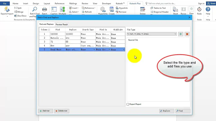 Quickly Batch Find And Replace Multiple Strings In Multiple Word Or Txt/Html Files