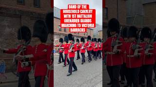 BAND OF THE HOUSEHOLD CAVALRY WITH 1ST BATTALION GRENADIER GUARDS MARCHING TO VICTORIA BARRACKS NEW