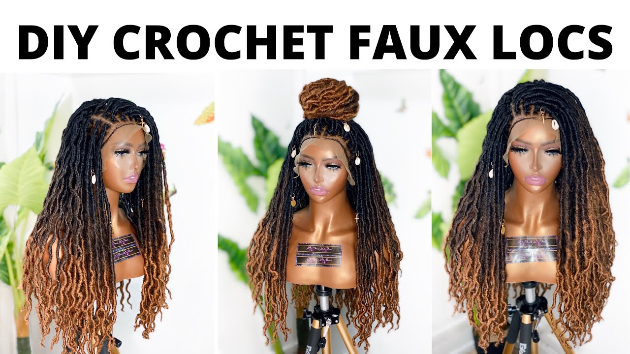 DIY OMBRÉ FAUX LOCS CROCHET WIG | Omoni Got Curls