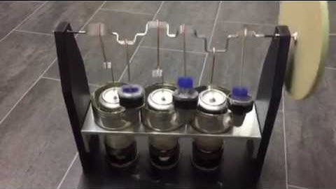 Homemade 3 cylinder beer can Stirling engine running