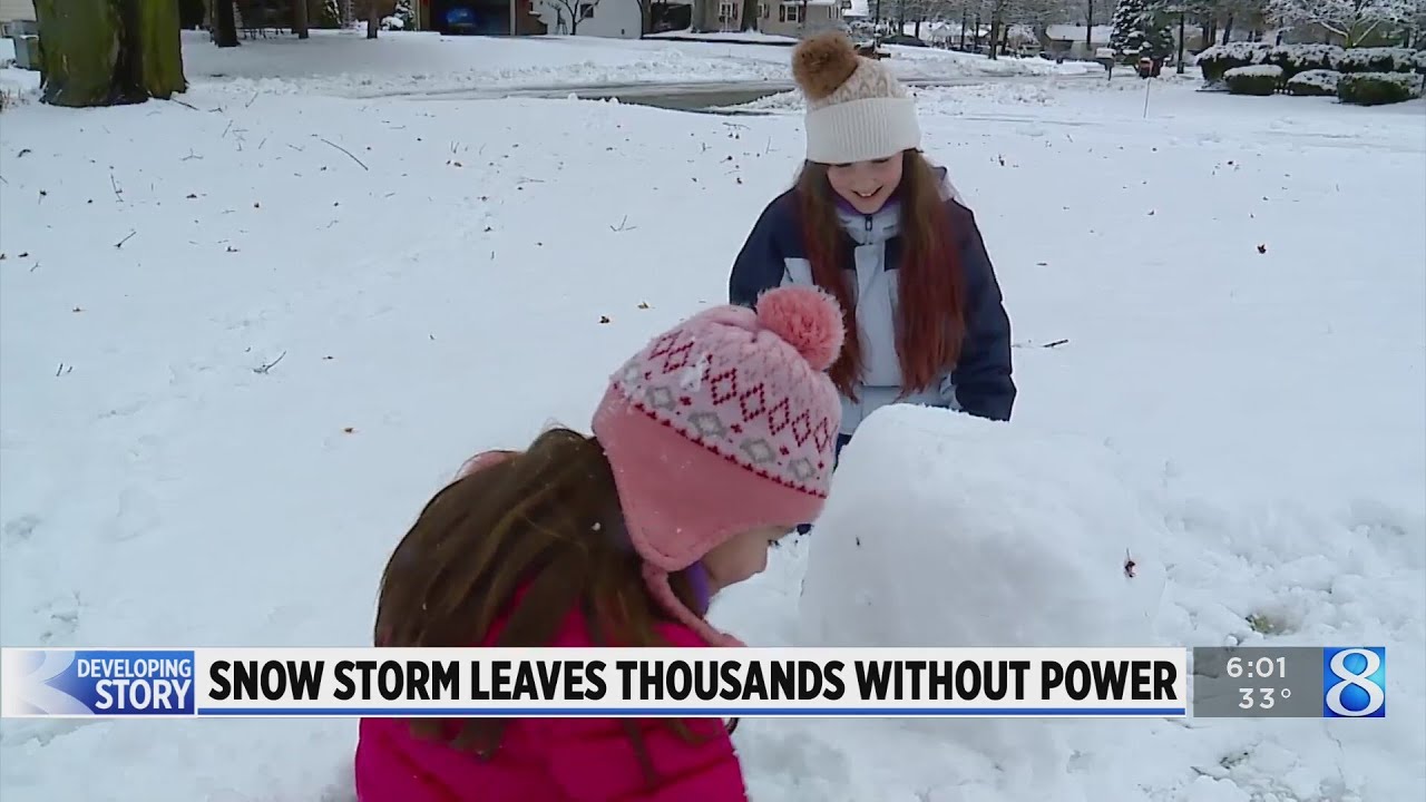 Winter storm leaves thousands without power - YouTube