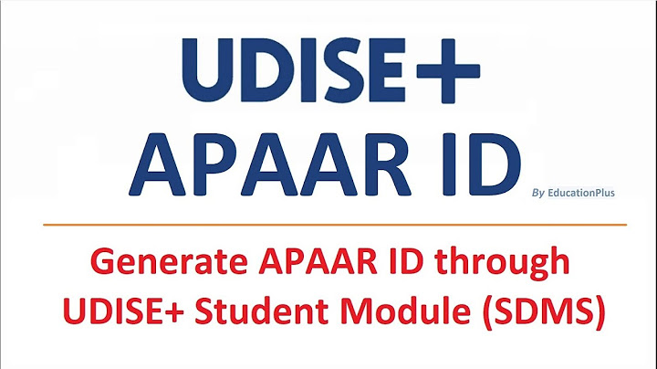 APAAR ID CREATE IN UDISE PLUS SDMS WITH DIGILOCKER | HOW TO GENERATE APAAR ID |KAISE BANAYE APAAR ID