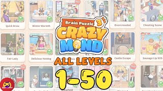 Brain Puzzle 3: Crazy Mind All Levels 1-50 Game Walkthrough - All Levels Android iOS | The Gamistry
