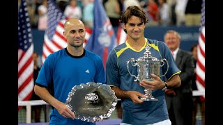 Roger Federer vs Andre Agassi  US Open 2005 Final: Highlights