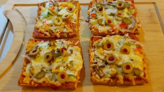 طرز تهیه پیتزا با نان تست خوشمزه و آسان | EASY PIZZA TOAST RECIPE
