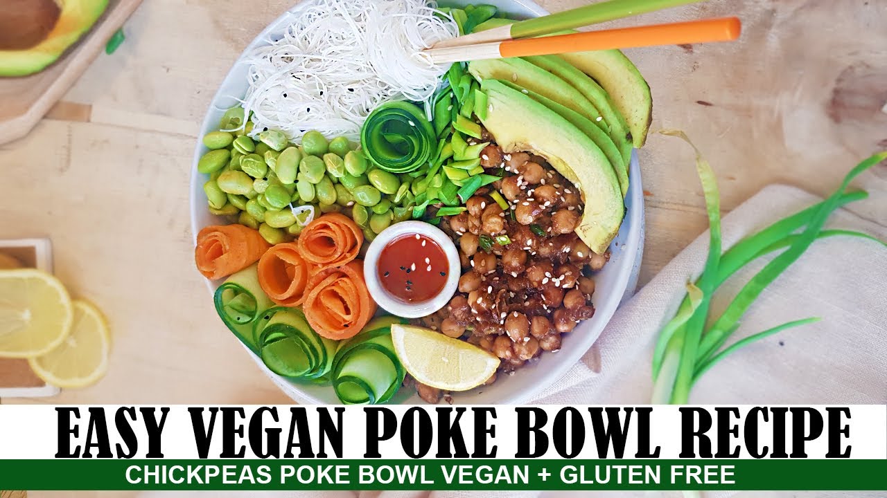 Vegan Poke Bowl Recipe Rice Noodle Vegan Recipe YouTube