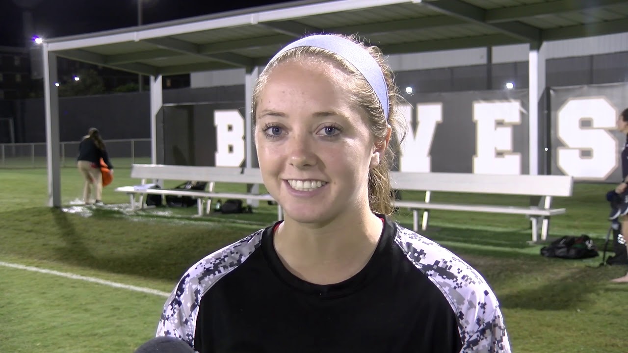 Braves Soccer Postmatch: Gina Ryan Interview Francis Marion - YouTube