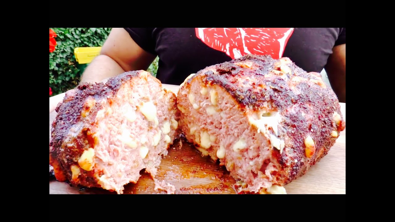 BBQ Fleischkäse mit Gouda und Röstzwiebeln --- Klaus grillt