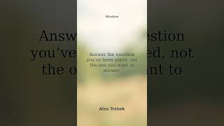 Great Advice From Alex Trebek Stay Focused And True To Yourself. Drop A If This Resonates