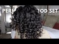 Perm Rod Set On Heat Damaged Natural Hair