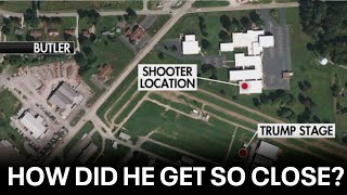Thumbnail for Trump rally shooting: Map shows where shooter was stationed