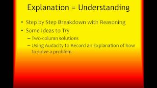 Promoting Higher Order Thinking Skills Through Explanations