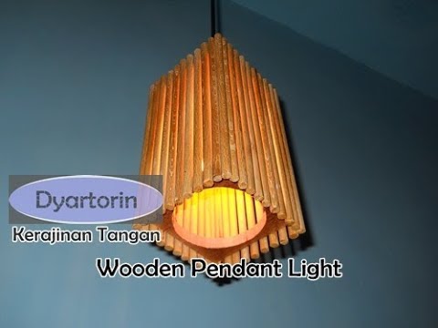  Cara  membuat  lampu gantung minimalis dari  kayu  Kreasi 